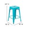 Flash Furniture Teal 24" High Metal Stool, PK4 4-ET-31320-24-TL-R-GG - alternate 10